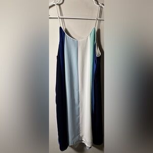 Jun & Ivy Colorblock Shift Dress Small Blue Mint Cream Francesca’s